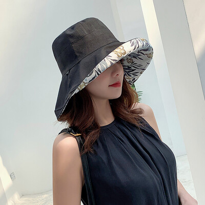 

Sunshade-cap womens summer fish&fu hat large-along solid-color Japanese-style basin cap sun-cap sun-proof