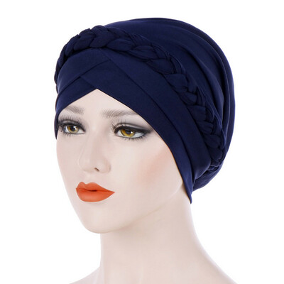 

Women Hooded Muslim Hat Bohemian Double Braided Turban Hat India Cap Muslim Hats