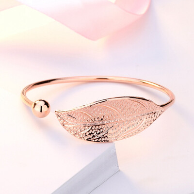 

Sweet Elegant Small Fresh Tree Leaves Bracelet Open Unisex Pair Bracelet Original Fashion Bracelet Hand Jewellery Hot Gift