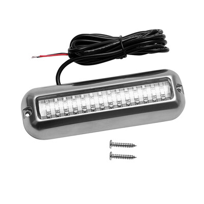 

Stainless Steel 42 LED Underwater Pontoon Boat Ship Yacht Fishing Waterproof Green Lamps 120 Degree Light Beam Angle