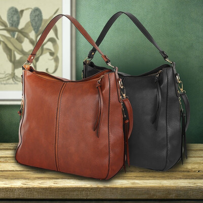 

Willstar Womens Leather Style Handbag Large Size Tote Shoulder Bag Satchel