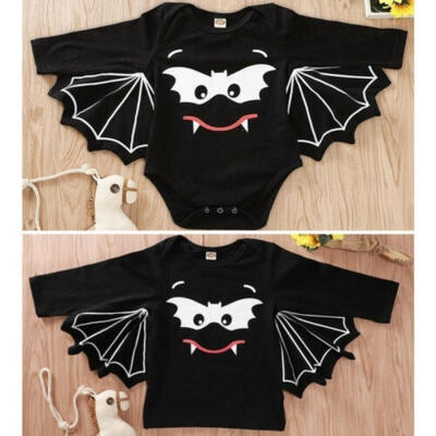 

Toddler Baby Girl Boy Brothers Sisters Halloween Clothes Bat Romper T-Shirt Tops