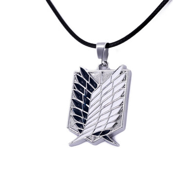 

Attack on Titan Wings of Liberty Pendant Leather Cord Necklace Costume Props