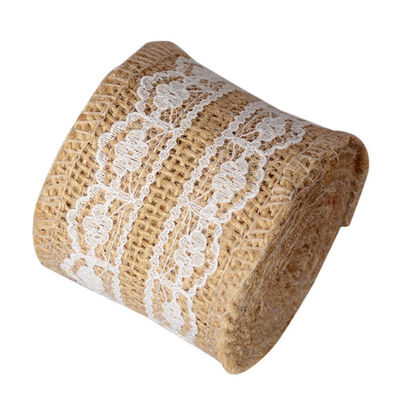 

Wedding Decoration Diy Lace Linen Roll 5M Vintage Wedding Burlap Ribbon Sisal Lace Trim Jute Hessian Event Party Decor Supplies