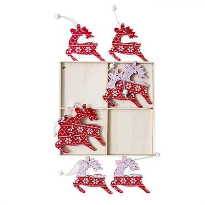 

Toponeto Xmas DIY Wooden Pendant Christmas Tree Festival Party Decoration Hang Ornament