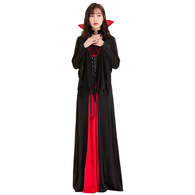 

Dress Vintage Halloween Queen Vampire Long Dress Elf Cost Ghost Festival Cloak Party Cosplay Costume