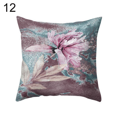 

Flower Peony Throw Pillow Case Cushion Cover Sofa Bed Car Cafe Office Decoration