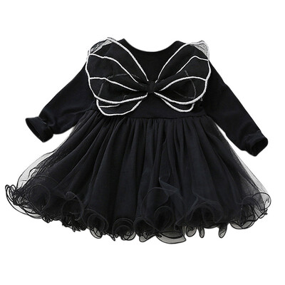 

Girls Dress Autumn Long Sleeve Wings Angel Nets Kids Dress For Girls Birthday Party Wedding Dresses Children Clothing