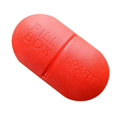 

6 Sealing Groove Folding Pill Set Jewelry Dessert Storage Box Vitamin Pill Box Container Box