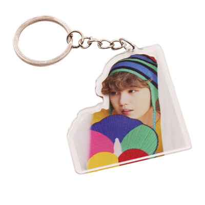 

CAR-TOBBY Kpop BTS Keychain Suga V TATA Acrylic Key Chain Keyring Bag Pendant