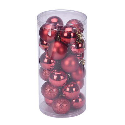 

Tailored Christmas 4 cm 24PC Plastic Christmas Tree Decoration Ball BU