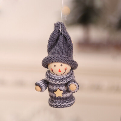 

Merry Christmas Tree Knitted Doll Decorations BoyGirlOld Man Hanging Pendant Holiday Indoor Party Favor Seasonal Decor