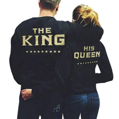 

Couple T-Shirt The King&His Queen Love Matching Shirts Couple Tee Top Hoodie