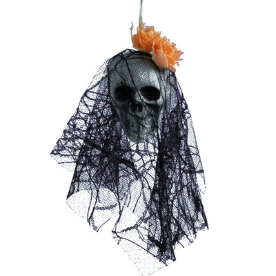 

DIY Artificial Foam Skull Bride Clothes Halloween Decor Bone Head Hanging Home Decorations Festival Party Supplies