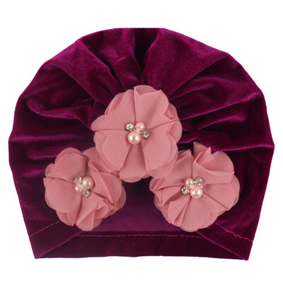 

2 Styles Newborn Baby Velvet Cloth Turban Toddler Rabbit Hospital Hat Ear Hat Kids Baby Cap