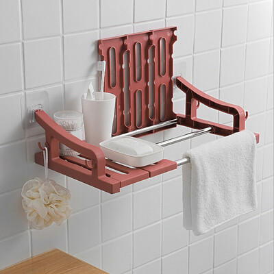 

〖Follure〗Punch-free Wall-mounted Stand Multi-function Plastic Storage Rack For Bathroom