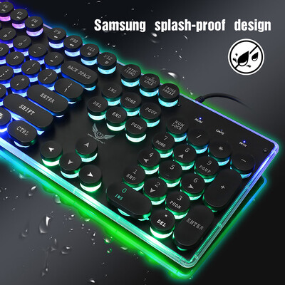 

ZERODATE J40 Wired Keyboard Set Keyboard Mouse 104 Keys Ergonomic Gaming Keyboard Mouse Set for Gaming Typing Mac PC Compatible