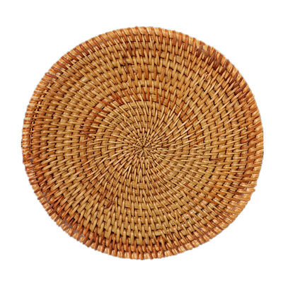 

Handmade Knitted Cup Mat Rattan Coaster Insulation Pad Bowl Mat Teapot Mat Table Mat Tea Ceremony Tray Mat
