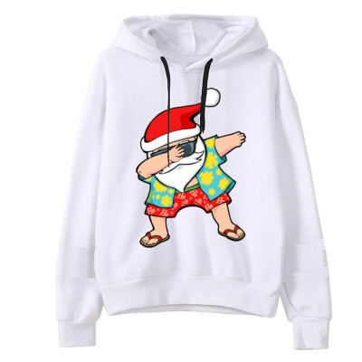 

Tailored Women Christmas Print Hooded Long Sleeves Sweatshirt Hooded Pullover Tops Shirt