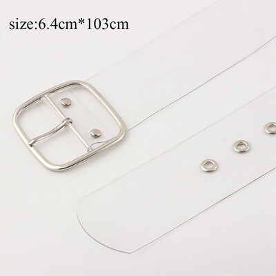 

Fashion Multipurpose Resin Plastic Transparent Belt Round Buckle Ladies Belts