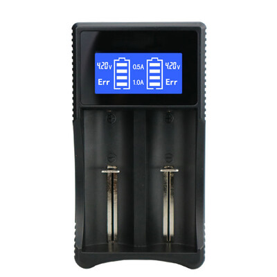 

Usb Port 2 Slots Intelligent Led Display Batteries Charger Portable 37v Lithium Polymer Batteries Charger