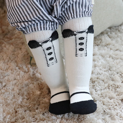 

Baby Boys Girls Infant False Tie Print Socks Warm Anti Slip Floor Socks