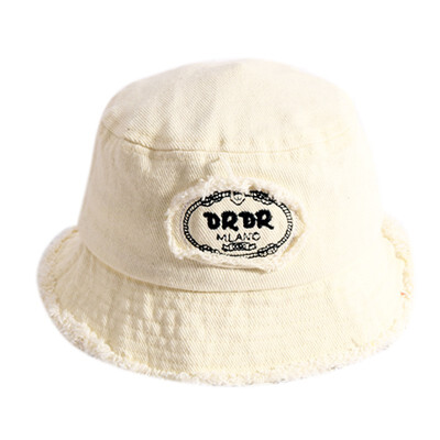 

New Baby Boys Girls Bucket Hats Toddler Embroidery Letter Print Bucket Hats Caps Reversible Sun Headwear Autumn Summer