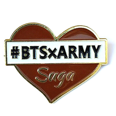 

Kpop BTS Bangtan Boys Clothes Hats Metal Badge Brooch Heart Shape Enamel Brooch Pin Cute Accessories