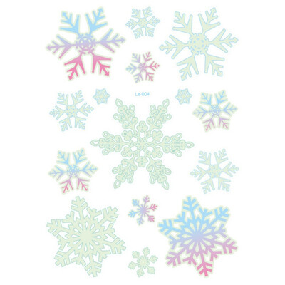 

Christmas Tatoo Flash Luminous Tattoo Glow In The Dark Glitter Fluorescent Temporary Tattoos Stickers Water Transfer Body Art