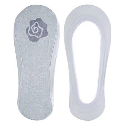 

Womens No Trace Ice Silk Low Sole Non-slip Silicone Thin Boat Socks Shallow Mouth Shoes A Piece Of Invisible Socks