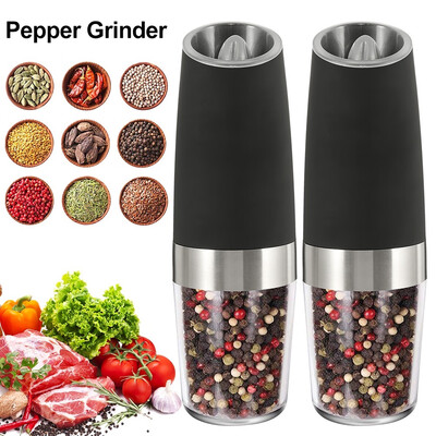 

Willstar 2PCS Stainless Steel Manual Salt Pepper Spices Mill Grinder Portable Kitchen Mill Muller Grinding Tool