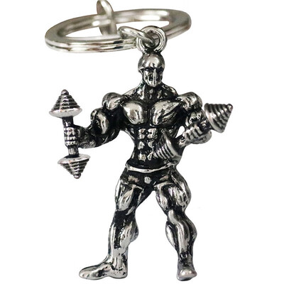 

Strong Man Keychain Men Fitness Bodybuilding Keychains For car Wallet Keys Ring Sports Men Hip Hop Jewelry Gym Gifts Tools