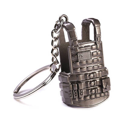 

Three-level Armor Model Keychain Survival Battles Gaming Pendant Metal Keyrings Keyfob Holder Handbag Decor