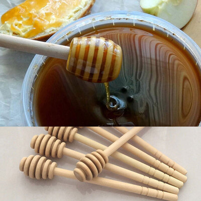 

1Pc Houswhold Practical Wooden Honey Spoons Durable Lightweight Long Handle High Quality Honey Dipper Sticks Kitchen Accessories