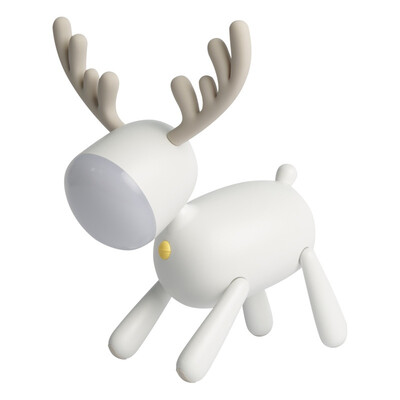 

Cartoon Elk Silicone LED Light Christmas Gift USB Rechargeable Table Reading Lamp Christmas Gift