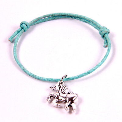 

Retro Pure Hand Production Wax Weaving Unicorn Bracelet Gift for Children