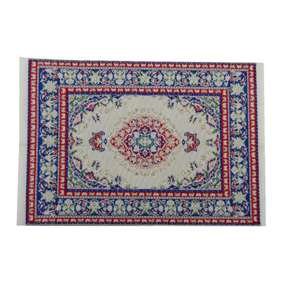 

Dollhouse Miniature Decoration Floor Rug Carpet Multicolored 14 x 10 cm