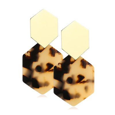 

Acrylic Resin Hoop Earrings - Tortoise Shell Earrings for Women Boho Jewelry Great for Sister Friends Mom