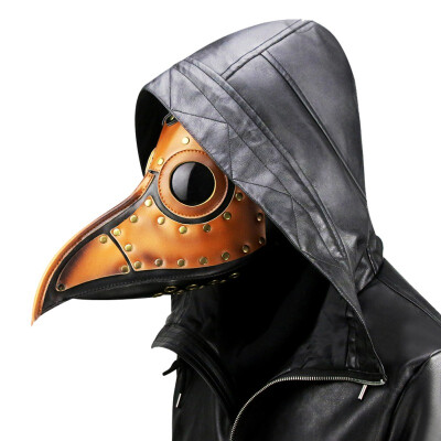 

New Hot Plague Doctor Mask Beak Doctor Mask Long Nose Cosplay Fancy Mask Leather Halloween Party beak Mask Movie Theme Props