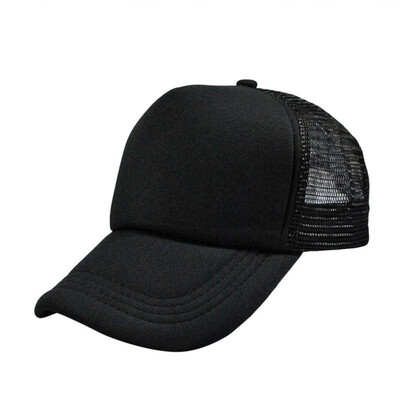 

2019 Attractive Unisex Casual Hat Solid Baseball Cap Trucker Mesh Blank Visor Hat Adjustable