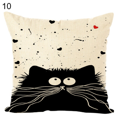 

Cartoon Cat Kitten Throw Pillow Case Cushion Cover Sofa Car Home Office Decor