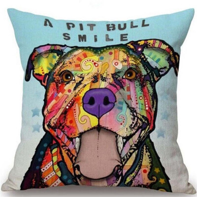 

1PCS European&American style oil painting dog cat linen pillow pillowcase