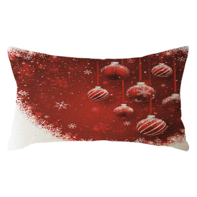

Tailored Christmas Santa Claus Pillow Case Linen 30x50cm Throw Cushion Cover Home Decor