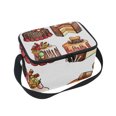 

ALAZA Lunch Box Dessert Cake Insulated Lunch Bag Large Cooler Tote Bagfor Men Women