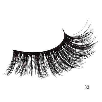 

Gobestart Real 3D Soft Long Natural Eye Lashes Makeup Thick False Eyelash Extension D