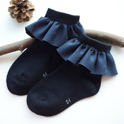 

Baby Girls Kids Faux Suede Lace Cotton Socks Princess Soft Trim Baby Toddler Short Socks