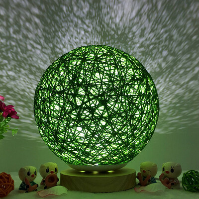

Gobestart 3D USB Charging LED Rattan Moon Night Light Moonlight Table Desk Moon Lamp