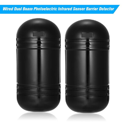 

Wired Dual Beam Photoelectric Infrared Sensor Barrier Detector 100M Alarm Tamper Alarm Output for Park Courtyard Gate Door Window