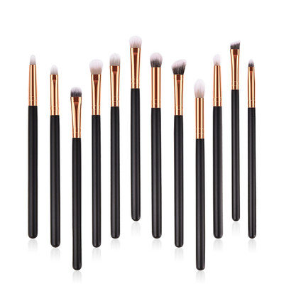 

12 Pcs Synthetic Hair Wood Handle Makeup Brushes Eye Shadow Lip Gloss of Makeup Brushes Cosmetics Eyeshadow Makeup Tools