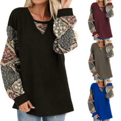 

Hot Womens Tunic Tops Long Sleeve Casual Loose Tops Blouse Fashion Shirt T-Shirt